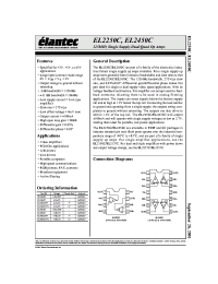 Datasheet EL2250C manufacturer Elantec