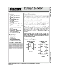 Datasheet EL2260C manufacturer Elantec
