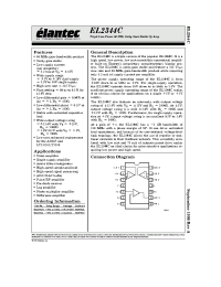 Datasheet EL2344C manufacturer Elantec