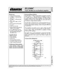 Datasheet EL2360C manufacturer Elantec