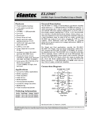 Datasheet EL2386 manufacturer Elantec