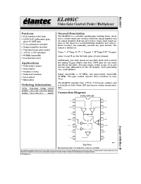 Datasheet EL4095C manufacturer Elantec