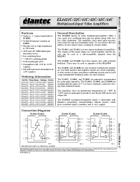 Datasheet EL4421C manufacturer Elantec