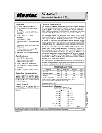 Datasheet EL4585CS manufacturer Elantec