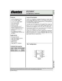 Datasheet EL5181CS manufacturer Elantec