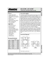 Datasheet EL5220CY-T7 manufacturer Elantec
