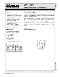 Datasheet EL5293CS manufacturer Elantec