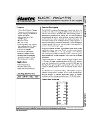 Datasheet EL6245CU manufacturer Elantec