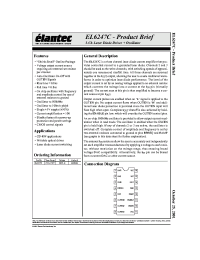 Datasheet EL6247CU manufacturer Elantec