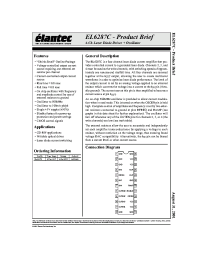 Datasheet EL6287C manufacturer Elantec