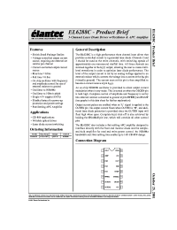 Datasheet EL6288C manufacturer Elantec