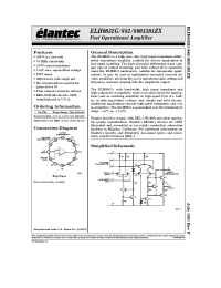 Datasheet ELH0032G manufacturer Elantec