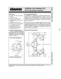 Datasheet ELH0101K manufacturer Elantec