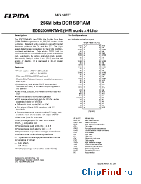 Datasheet EDD2504AKTA-6B-E manufacturer Elpida