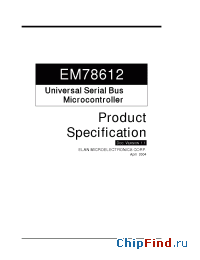 Datasheet EM78612 manufacturer EMC