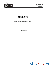 Datasheet EM78P257A manufacturer EMC