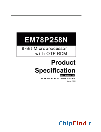 Datasheet EM78P258NN manufacturer EMC