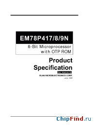 Datasheet EM78P417N manufacturer EMC