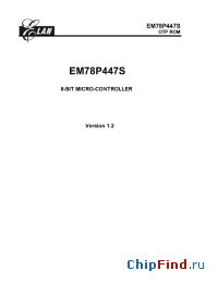 Datasheet EM78P447 manufacturer EMC