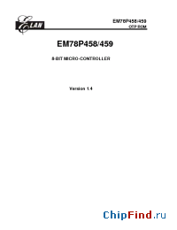 Datasheet EM78P459AK manufacturer EMC