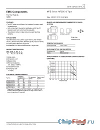 Datasheet MPZ2012S101A manufacturer EMC