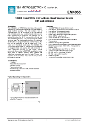 Datasheet EM4055 manufacturer EM Microelectronic
