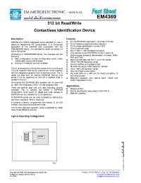 Datasheet EM4369 manufacturer EM Microelectronic
