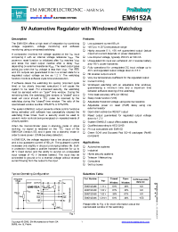 Datasheet EM6152A30 manufacturer EM Microelectronic