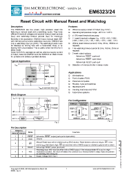Datasheet EM6323LXSP5B1.3 manufacturer EM Microelectronic