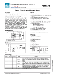 Datasheet EM6325-1.3 manufacturer EM Microelectronic