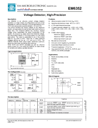 Datasheet EM6352 manufacturer EM Microelectronic