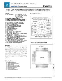 Datasheet EM6625 manufacturer EM Microelectronic