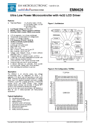 Datasheet EM6626TQ64D manufacturer EM Microelectronic
