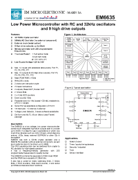 Datasheet EM6635WS11 manufacturer EM Microelectronic