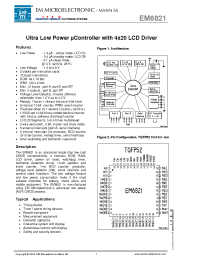 Datasheet EM6821 manufacturer EM Microelectronic