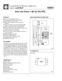 Datasheet V3021 manufacturer EM Microelectronic
