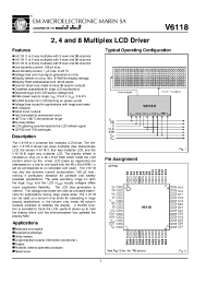 Datasheet V6118 manufacturer EM Microelectronic