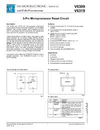 Datasheet V6309RSP3B manufacturer EM Microelectronic