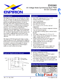 Datasheet EN5360DI-T manufacturer Enpirion