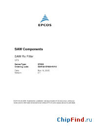 Datasheet B39162B7839K410 manufacturer EPCOS