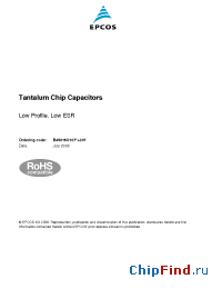Datasheet B45016V1076K107 manufacturer EPCOS