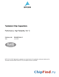 Datasheet B45196P0106M109 manufacturer EPCOS