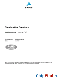 Datasheet B45396R0108K599 manufacturer EPCOS