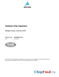 Datasheet B45396R0687M596 manufacturer EPCOS
