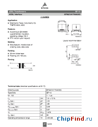 Datasheet B78421A1704A003 manufacturer EPCOS