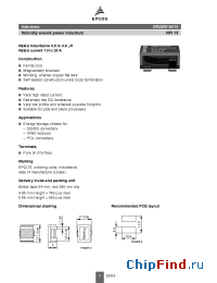 Datasheet B82559A0142A013 manufacturer EPCOS