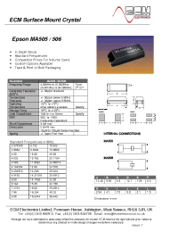 Datasheet MA506 manufacturer EPSON