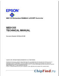 Datasheet SED1355-D9000 manufacturer EPSON