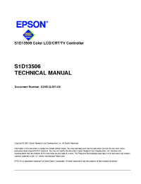 Datasheet SED1356 manufacturer EPSON