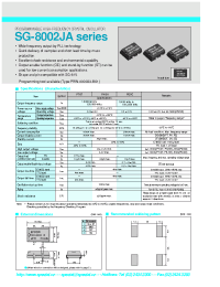 Datasheet SG-8002JA manufacturer EPSON